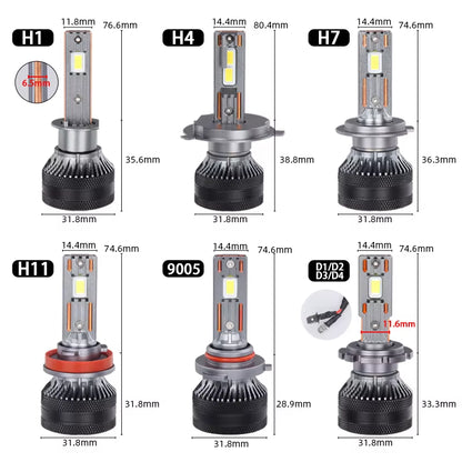 140W K5C plus H7 H11 H1 H4 Led Headlight Bulb 4300K LED HB3 HB4 Double Copper Tube Led Light Kit for Car 12V 2PCS