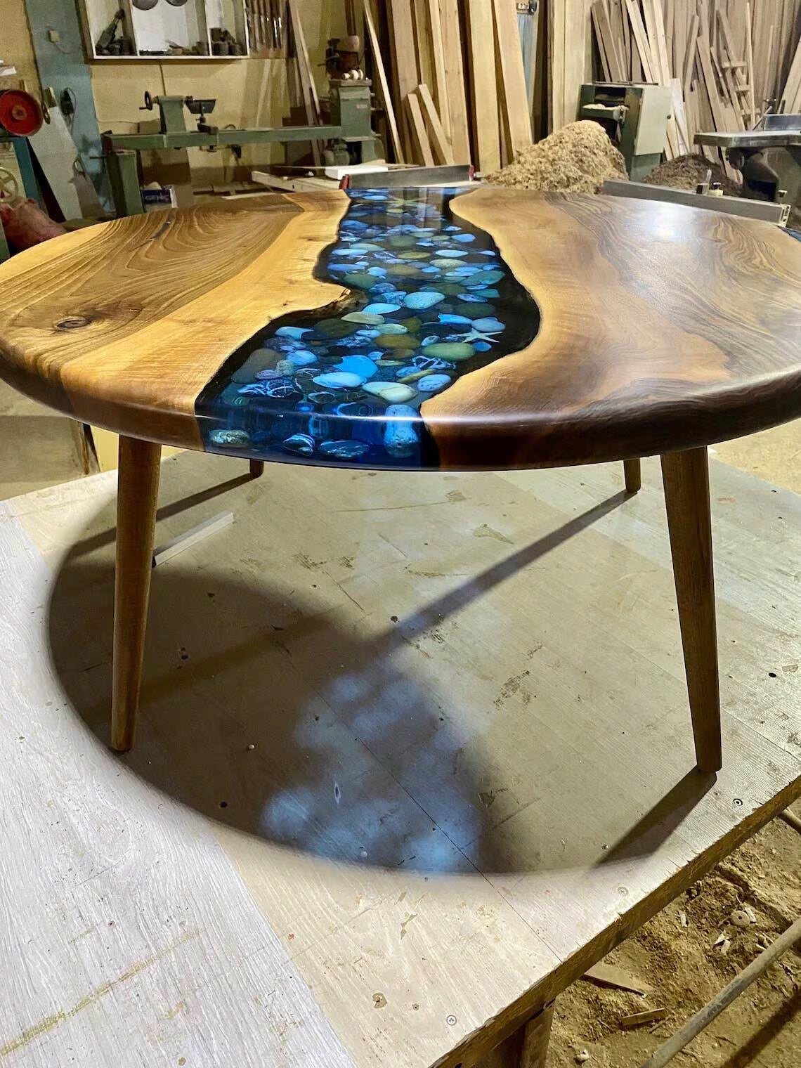 Resin Table Top, River Table, Handmade Living Room Furniture, Epoxy Console Tab