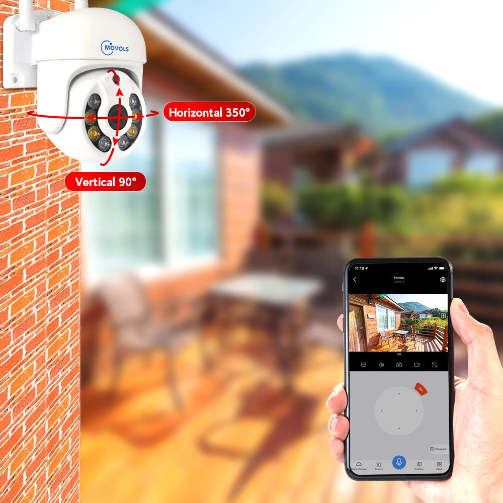 Movols H.265 3MP 5MP Wireless CCTV System Two Way Audio Waterproof PTZ WIFI IP Security Camera 10CH NVR Video Surveillance Kit