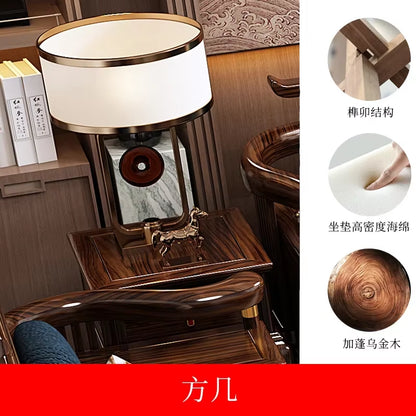 Sofa Combination Full Set of Wooden Living Room Furniture New Chinese Style