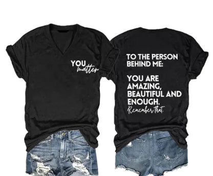 2024 Women's V-Neck Short Sleeve Digital Print Top