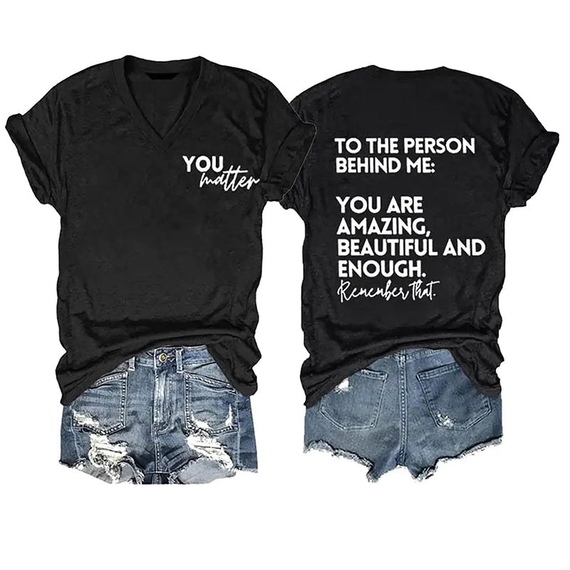 2024 Women's V-Neck Short Sleeve Digital Print Top