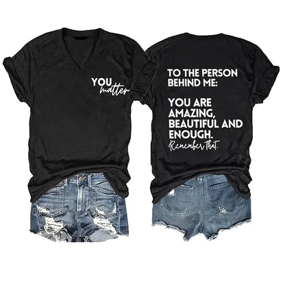 2024 Women's V-Neck Short Sleeve Digital Print Top