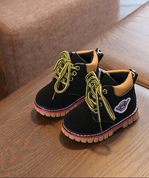 Warm Fleece-Lined Toddler Martin Boots for Boys