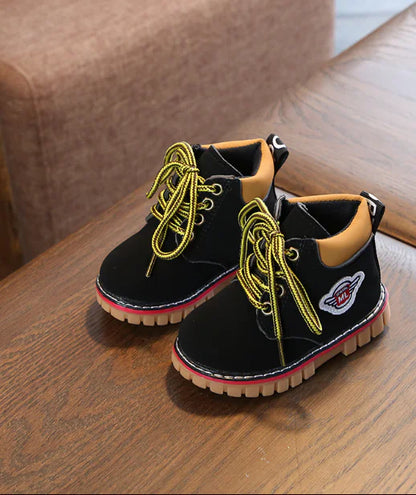 Warm Fleece-Lined Toddler Martin Boots for Boys