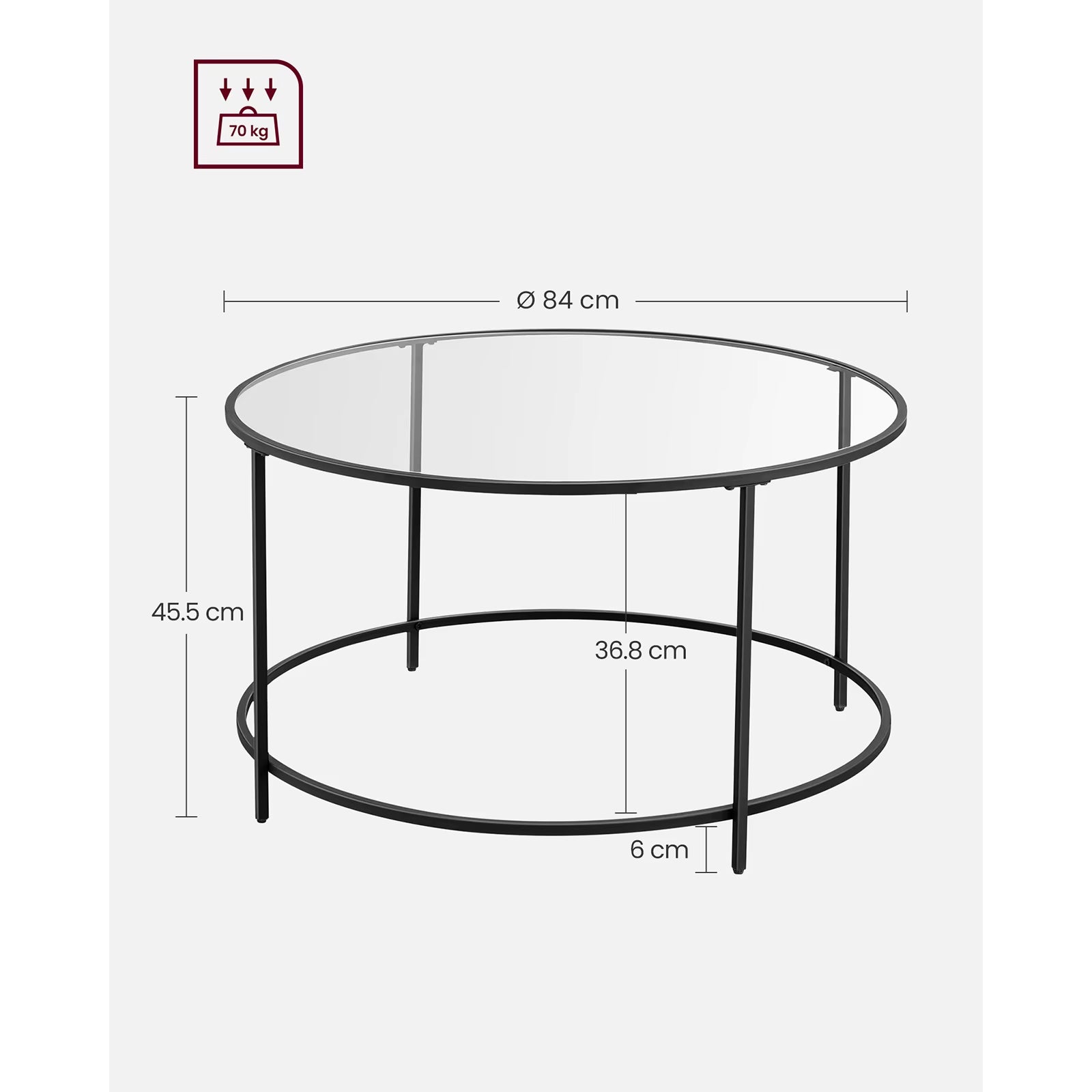 Coffee Table Living Room Glass Living Room Furniture AER Frame round Coffee Table Living Room