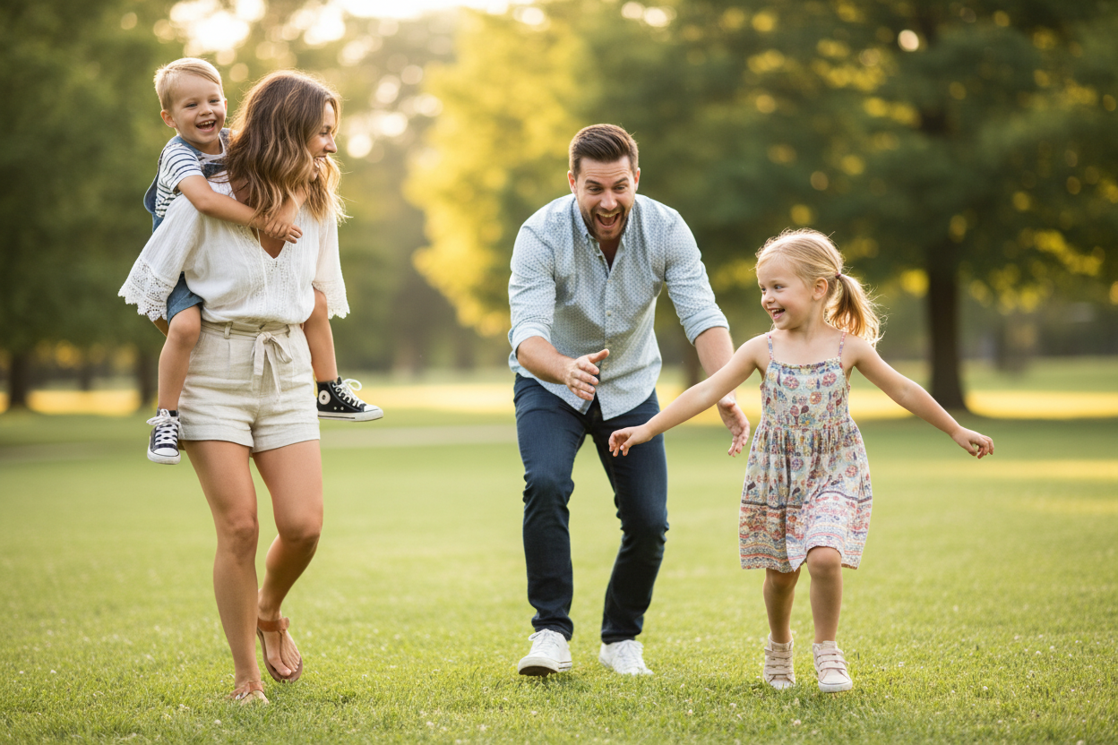 Keep but put the daughter running from the father