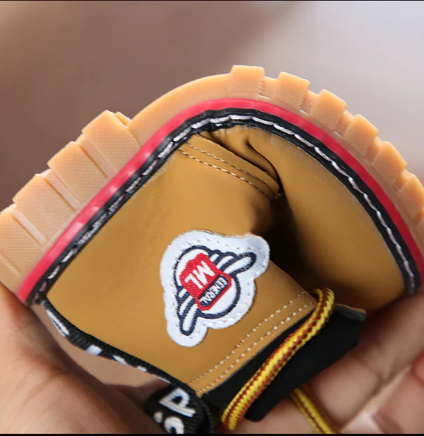 Warm Fleece-Lined Toddler Martin Boots for Boys